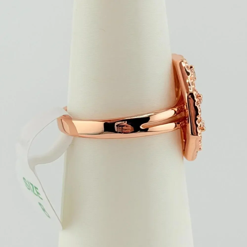 Bomb Party March 2026 Ring Sz 8 "The Jasmine Ring" Aquamarine Rose Gold - Picture 5 of 6